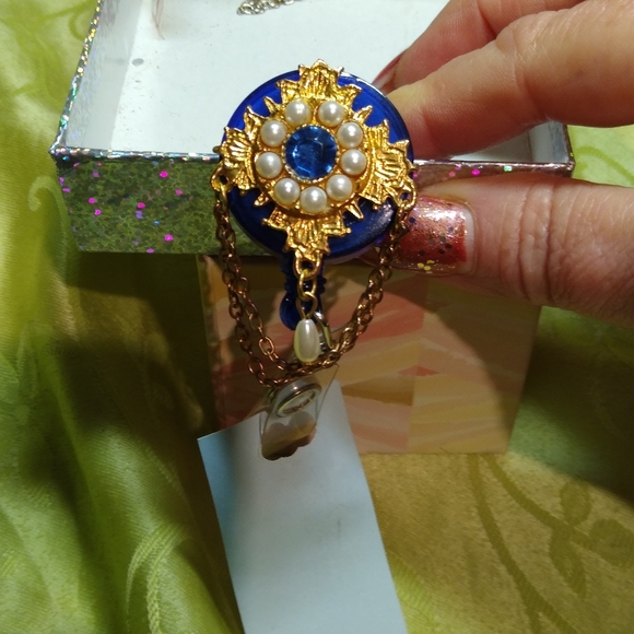 ID Badge Holder Royal Blue w/ White Mask - Picture 12 of 14